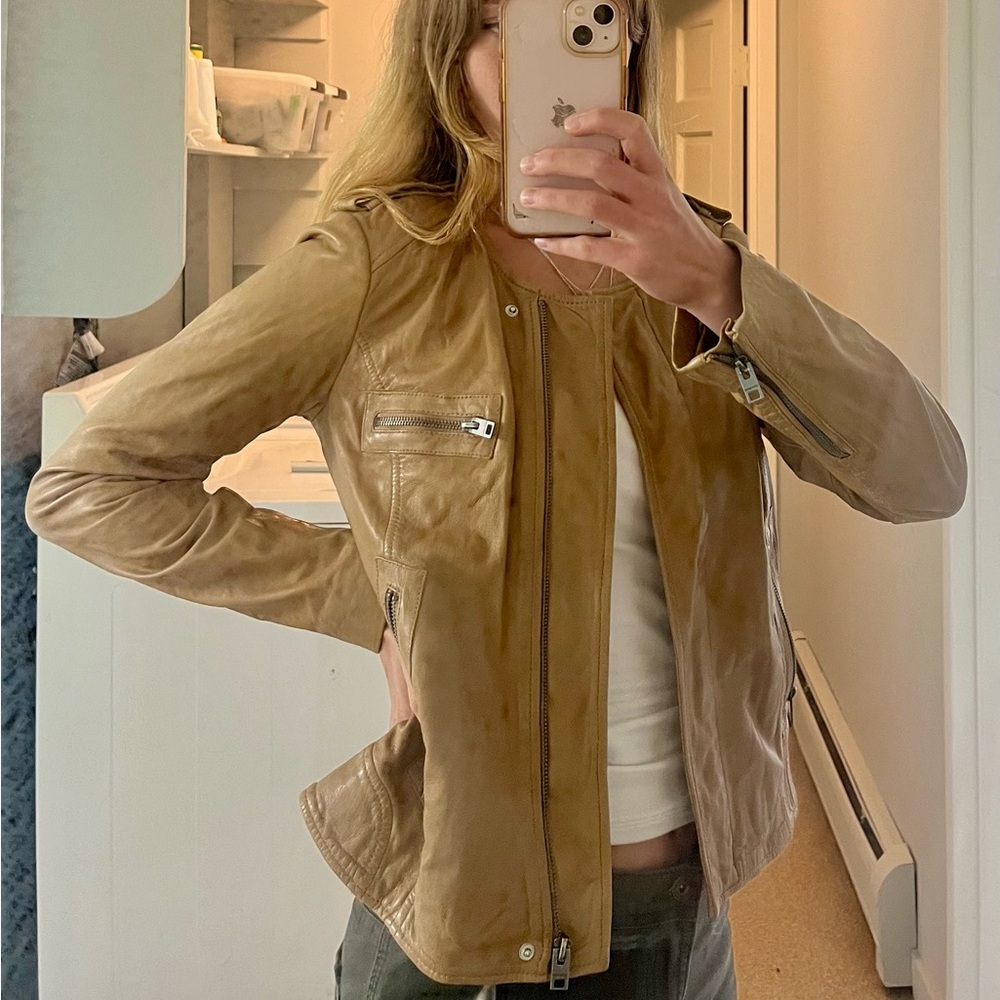 Perfect tan leather jacket